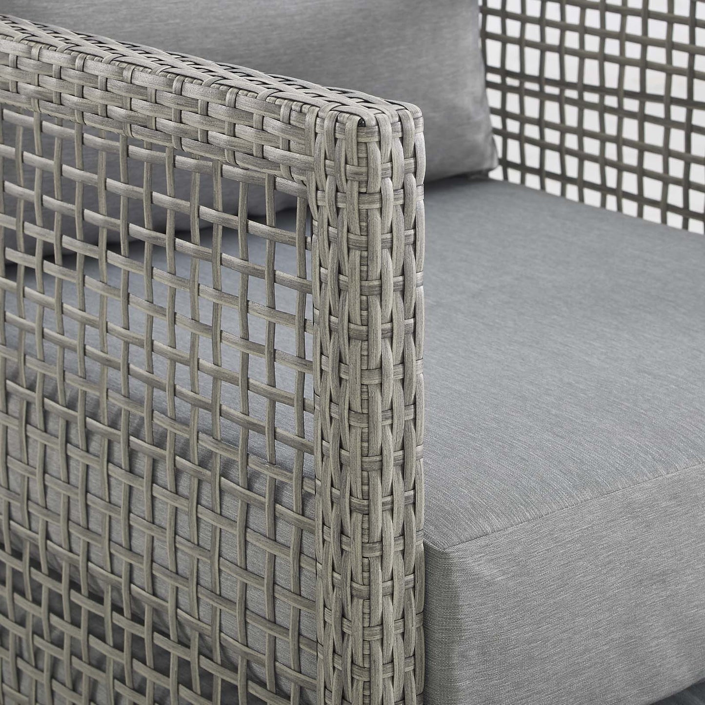 Modway Furniture Aura 3 Piece Outdoor Patio Wicker Rattan Set – EEI-3595-GRY-GRY-SET