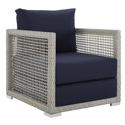 Modway Furniture Aura 3 Piece Outdoor Patio Wicker Rattan Set – EEI-3595-GRY-GRY-SET