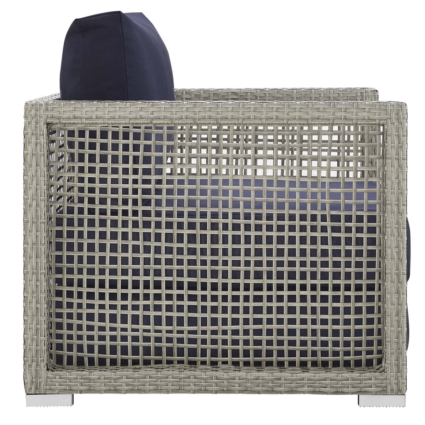 Modway Furniture Aura 3 Piece Outdoor Patio Wicker Rattan Set – EEI-3595-GRY-GRY-SET