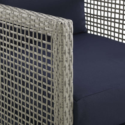 Modway Furniture Aura 3 Piece Outdoor Patio Wicker Rattan Set – EEI-3595-GRY-GRY-SET
