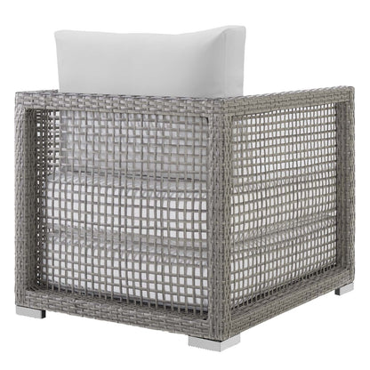 Modway Furniture Aura 3 Piece Outdoor Patio Wicker Rattan Set – EEI-3595-GRY-GRY-SET