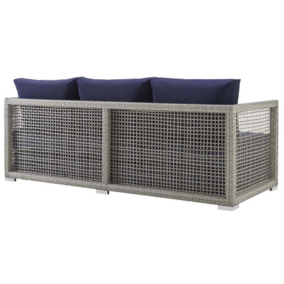 Modway Furniture Aura 3 Piece Outdoor Patio Wicker Rattan Set – EEI-3598-GRY-GRY-SET