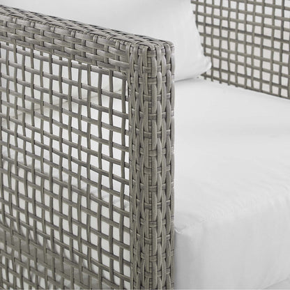Modway Furniture Aura 3 Piece Outdoor Patio Wicker Rattan Set – EEI-3599-GRY-GRY-SET