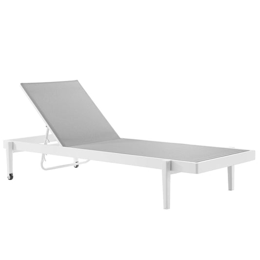 Modway Furniture Charleston Outdoor Patio Chaise Lounge Chair - EEI-3610-WHI-GRY