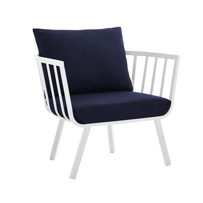 Modway Furniture Riverside 5 Piece Outdoor Patio Aluminum Set by Modway – EEI-3783-SLA-WHI