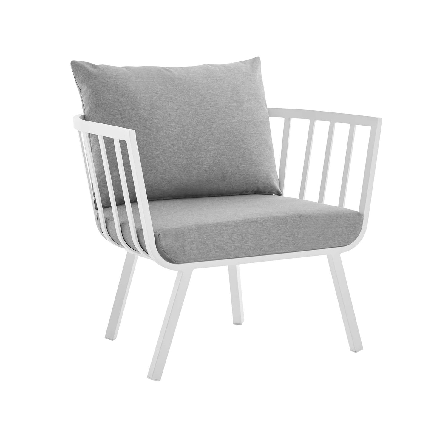 Modway Furniture Riverside 5 Piece Outdoor Patio Aluminum Set by Modway – EEI-3786-SLA-WHI