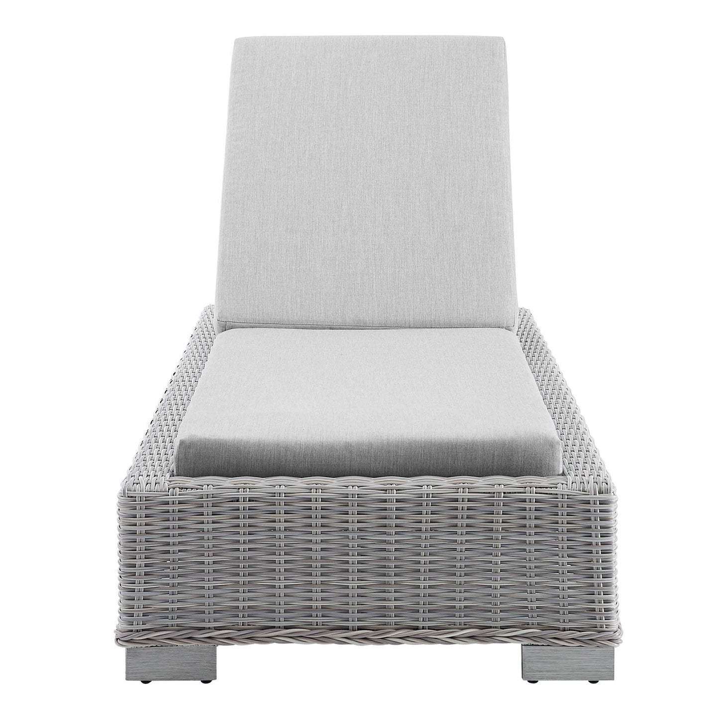Modway Furniture Conway Sunbrella Outdoor Patio Wicker Rattan Chaise Lounge - EEI-3978-LGR-NAV