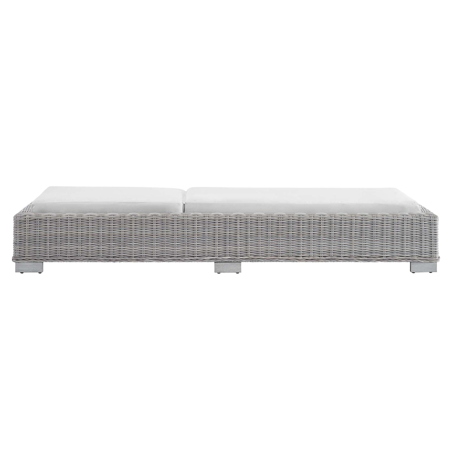 Modway Furniture Conway Sunbrella Outdoor Patio Wicker Rattan Chaise Lounge - EEI-3978-LGR-NAV