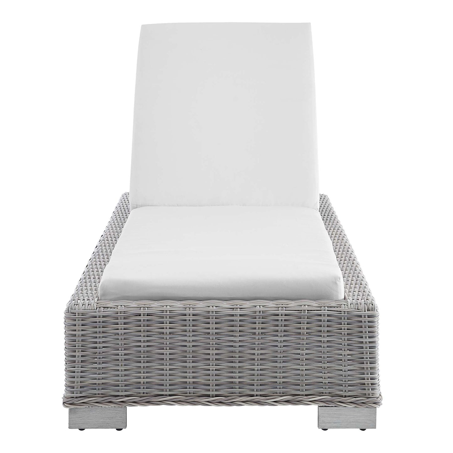 Modway Furniture Conway Sunbrella Outdoor Patio Wicker Rattan Chaise Lounge - EEI-3978-LGR-NAV