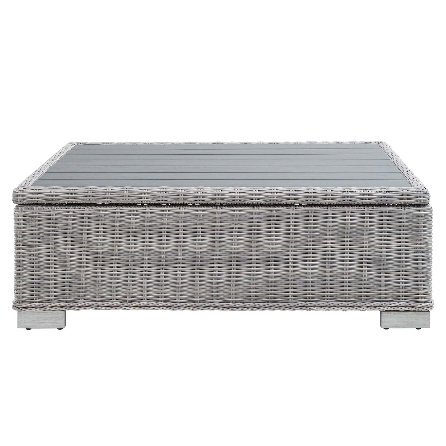 Modway furniture Conway 45" Outdoor Patio Wicker Rattan Coffee Table - EEI-3982-LGR
