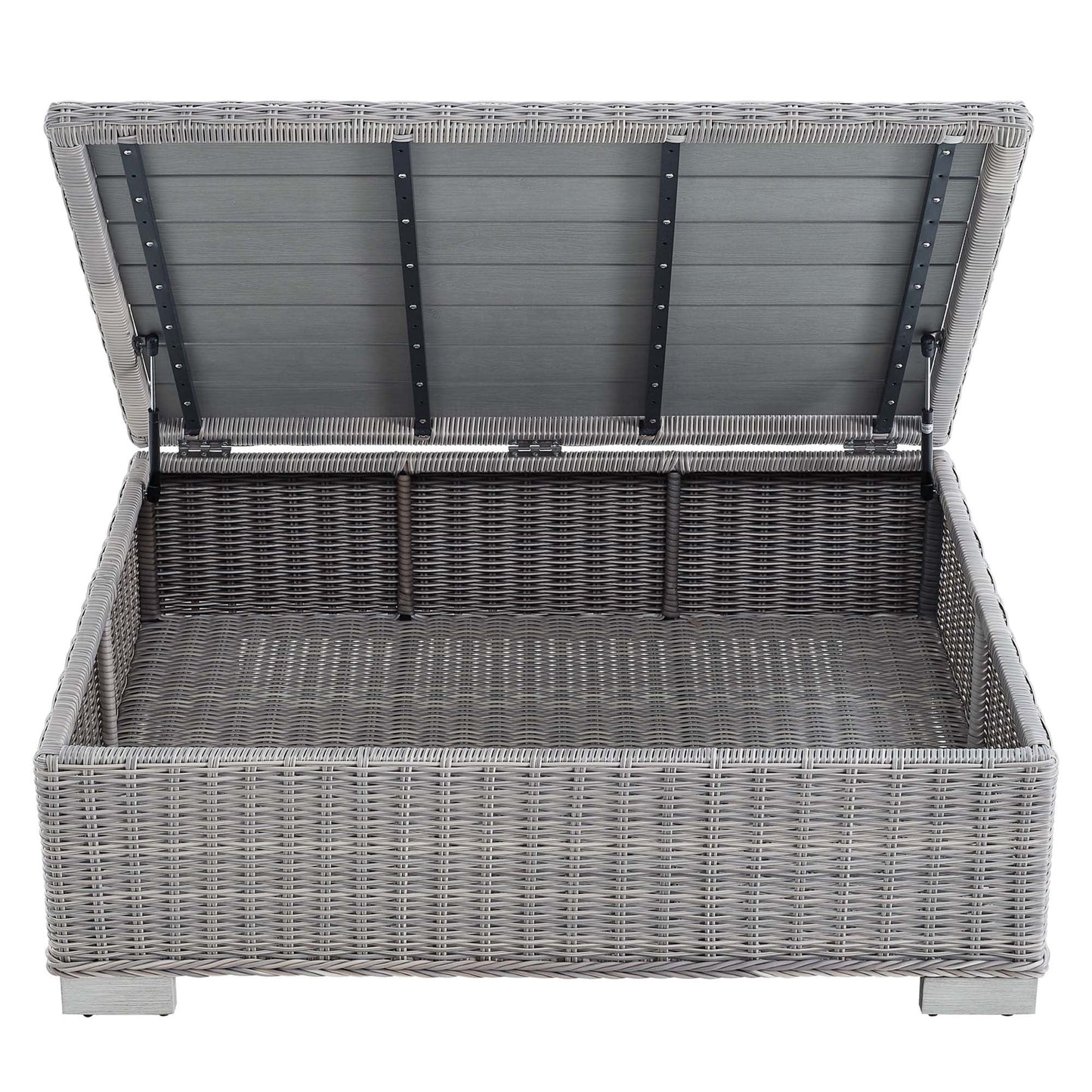 Modway furniture Conway 45" Outdoor Patio Wicker Rattan Coffee Table - EEI-3982-LGR