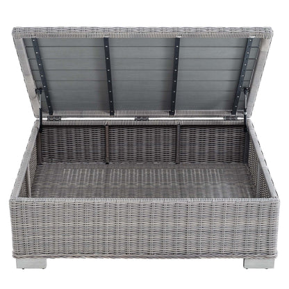 Modway furniture Conway 45" Outdoor Patio Wicker Rattan Coffee Table - EEI-3982-LGR
