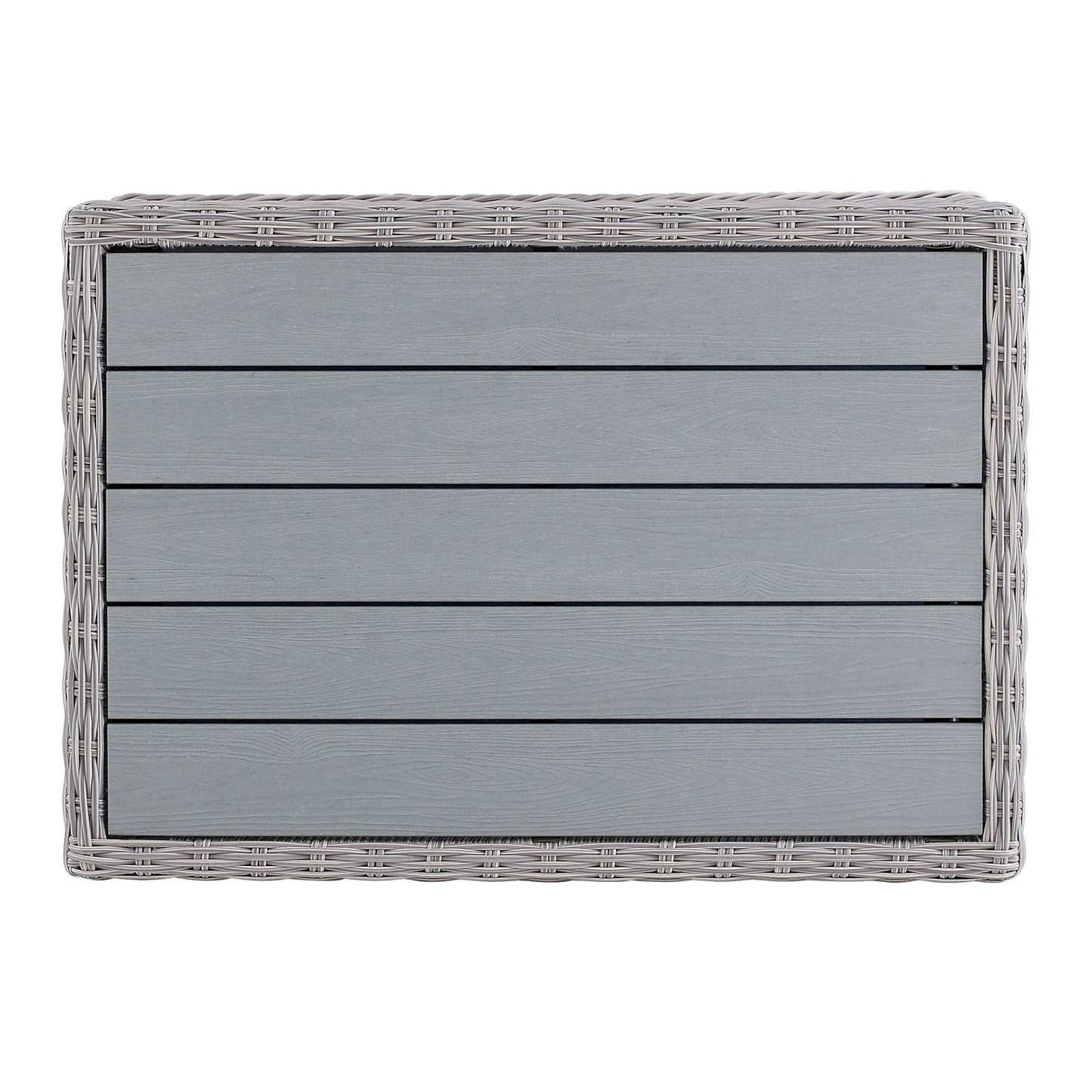Modway furniture Conway 45" Outdoor Patio Wicker Rattan Coffee Table - EEI-3982-LGR