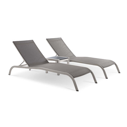 Modway Furniture Savannah 3 Piece Outdoor Patio Mesh Set - EEI-4006-BLK-SET