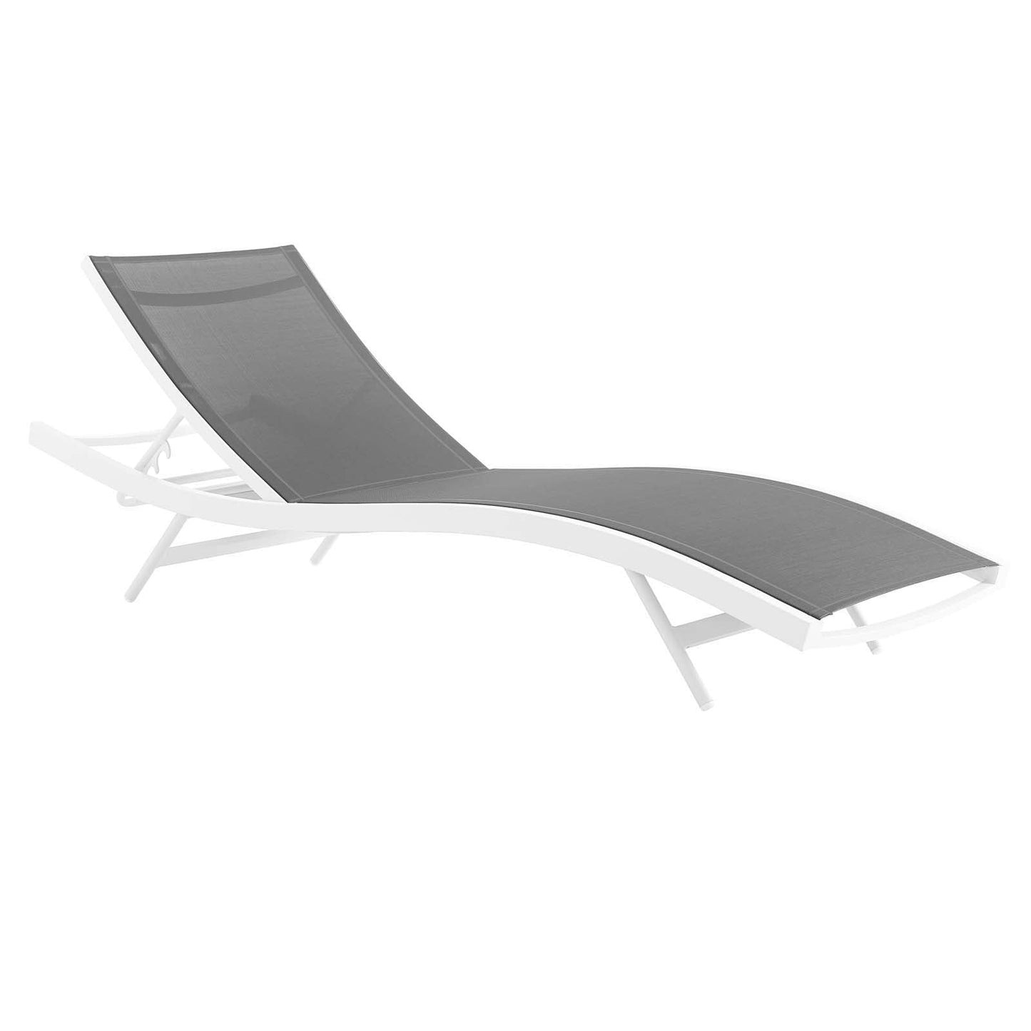 Modway Furniture Glimpse Outdoor Patio Mesh Chaise Lounge Set of 4 - EEI-4039-WHI-GRY