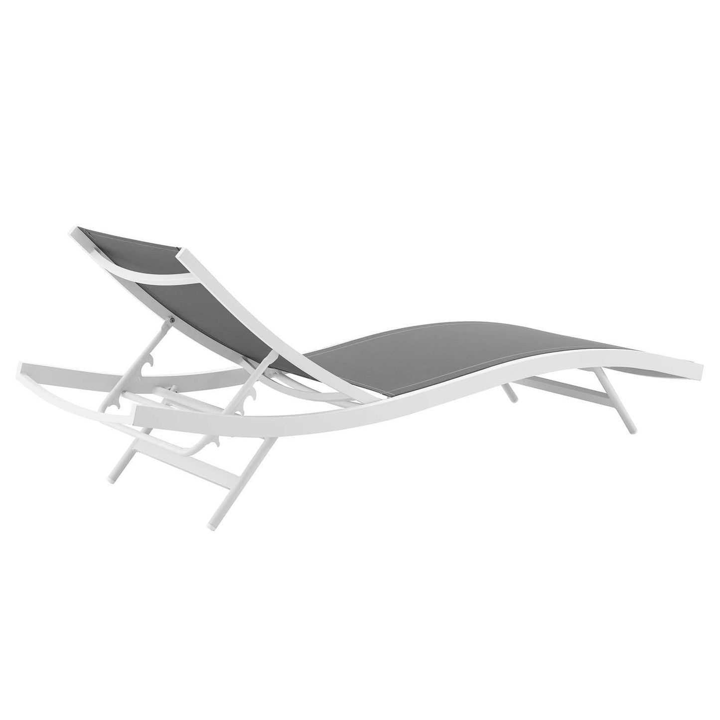 Modway Furniture Glimpse Outdoor Patio Mesh Chaise Lounge Set of 4 - EEI-4039-WHI-GRY