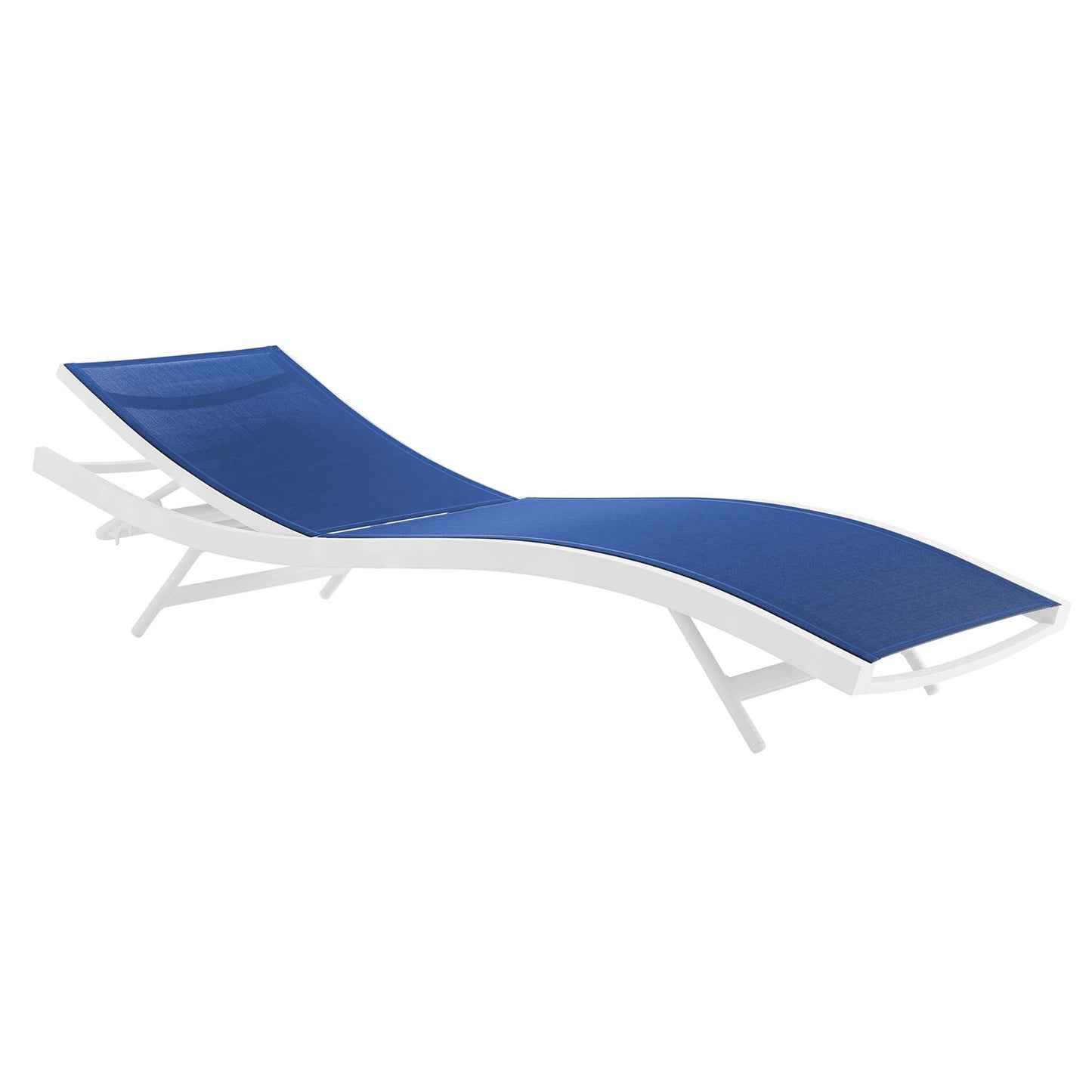 Modway Furniture Glimpse Outdoor Patio Mesh Chaise Lounge Set of 4 - EEI-4039-WHI-GRY