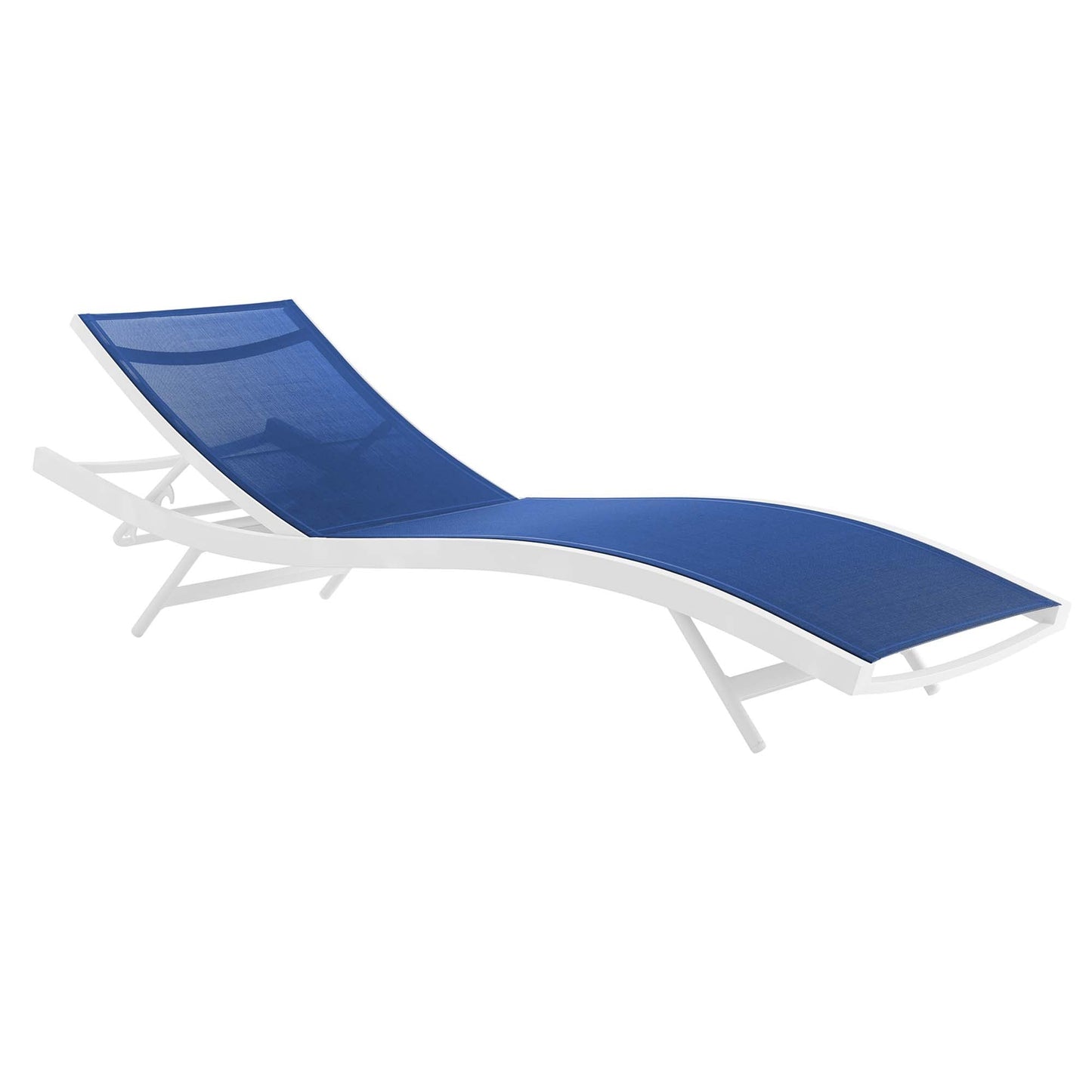 Modway Furniture Glimpse Outdoor Patio Mesh Chaise Lounge Set of 4 - EEI-4039-WHI-GRY