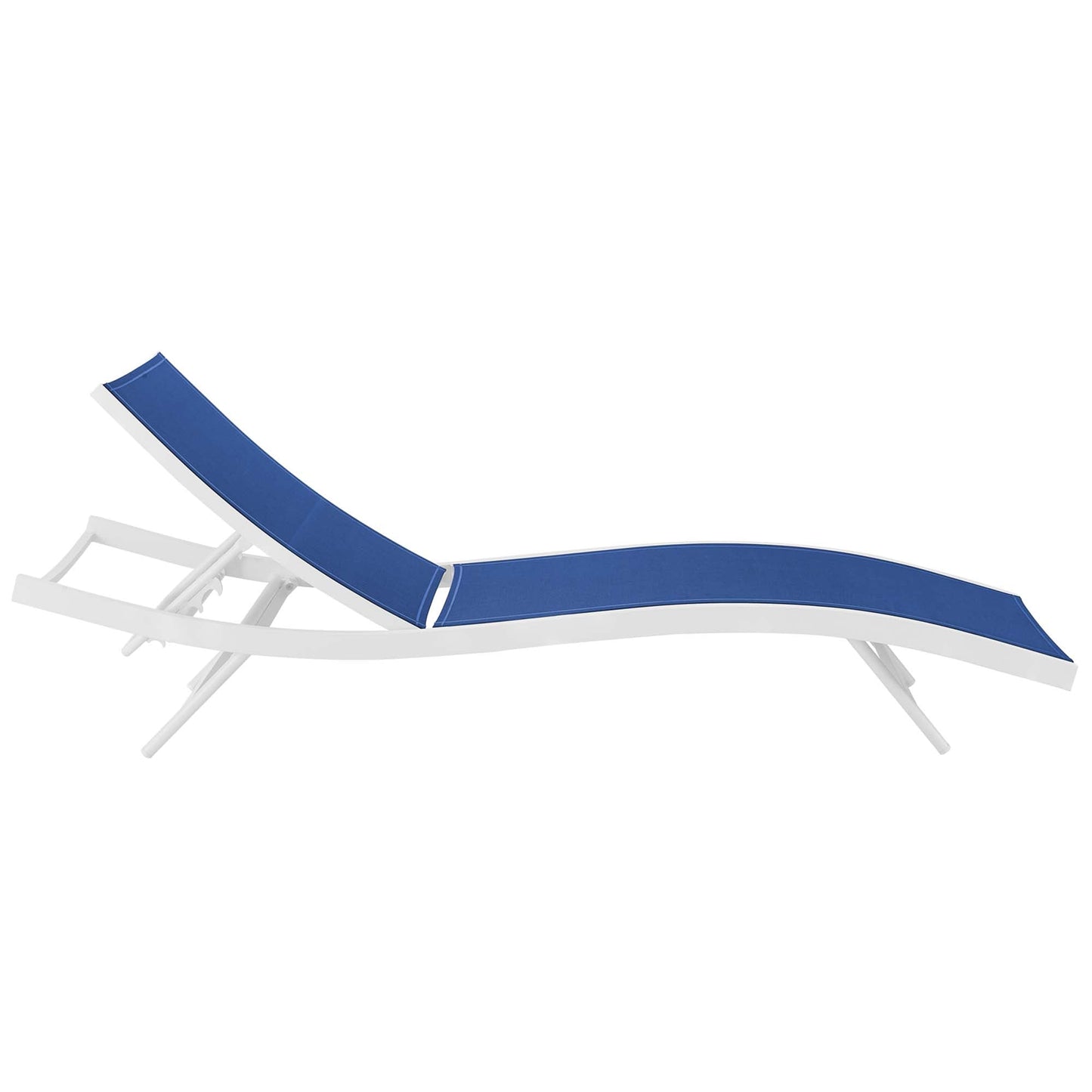 Modway Furniture Glimpse Outdoor Patio Mesh Chaise Lounge Set of 4 - EEI-4039-WHI-GRY