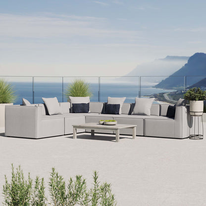 Modway Furniture Saybrook Outdoor Patio Upholstered 6-Piece Sectional Sofa by Modway – EEI-4385