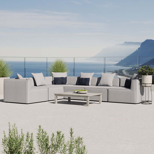 Modway Furniture Saybrook Outdoor Patio Upholstered 6-Piece Sectional Sofa by Modway – EEI-4385