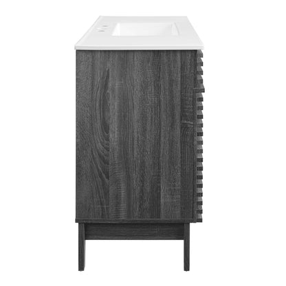 Modway furniture Render 48" Bathroom Vanity with White Basin Included - EEI-4439-WAL-WHI