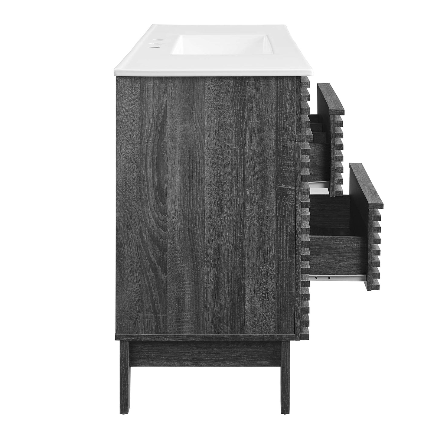 Modway furniture Render 48" Bathroom Vanity with White Basin Included - EEI-4439-WAL-WHI