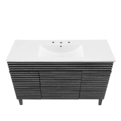 Modway furniture Render 48" Bathroom Vanity with White Basin Included - EEI-4439-WAL-WHI