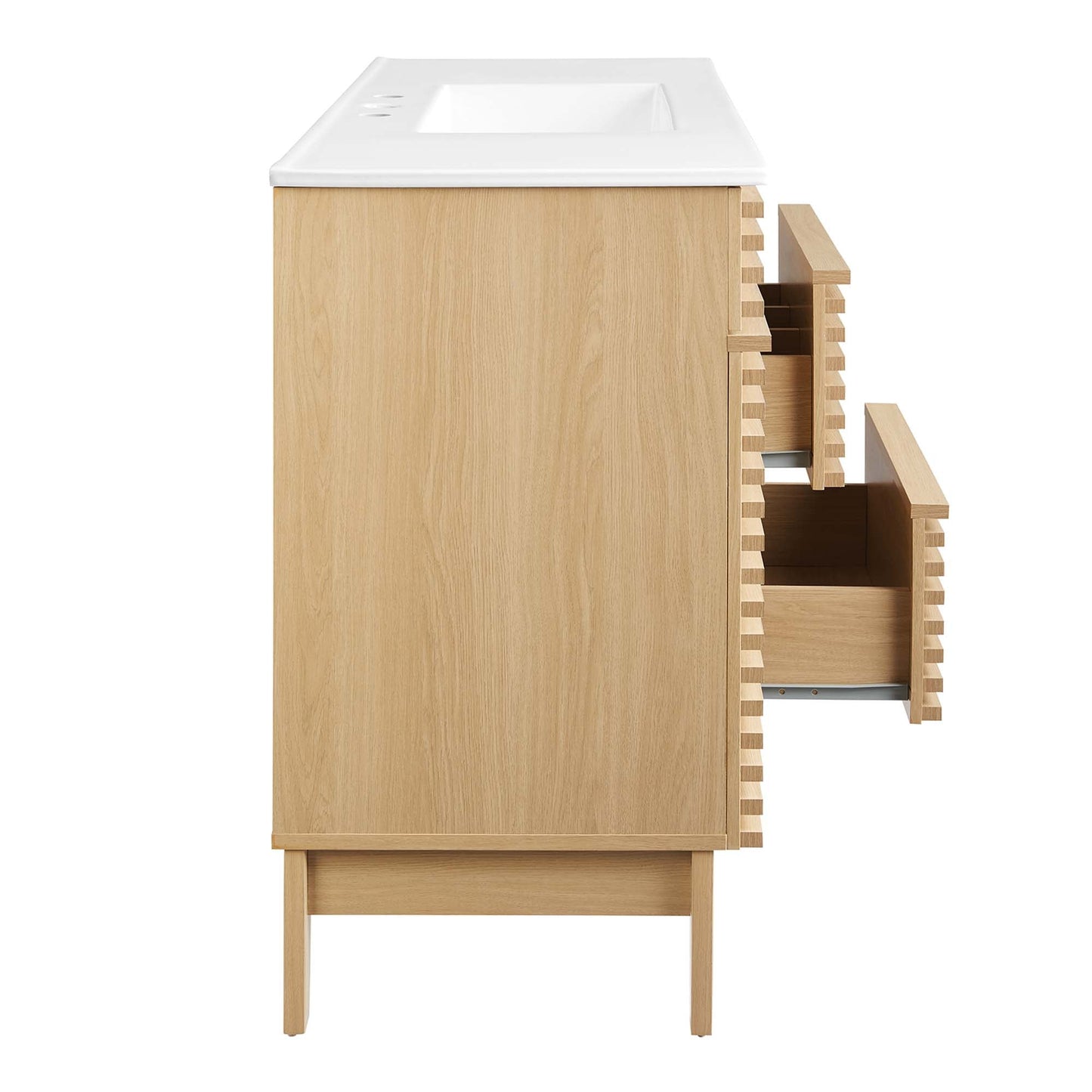 Modway furniture Render 48" Bathroom Vanity with White Basin Included - EEI-4439-WAL-WHI