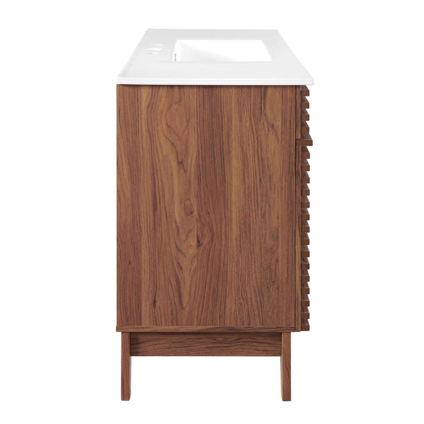 Modway furniture Render 48" Bathroom Vanity with White Basin Included - EEI-4439-WAL-WHI