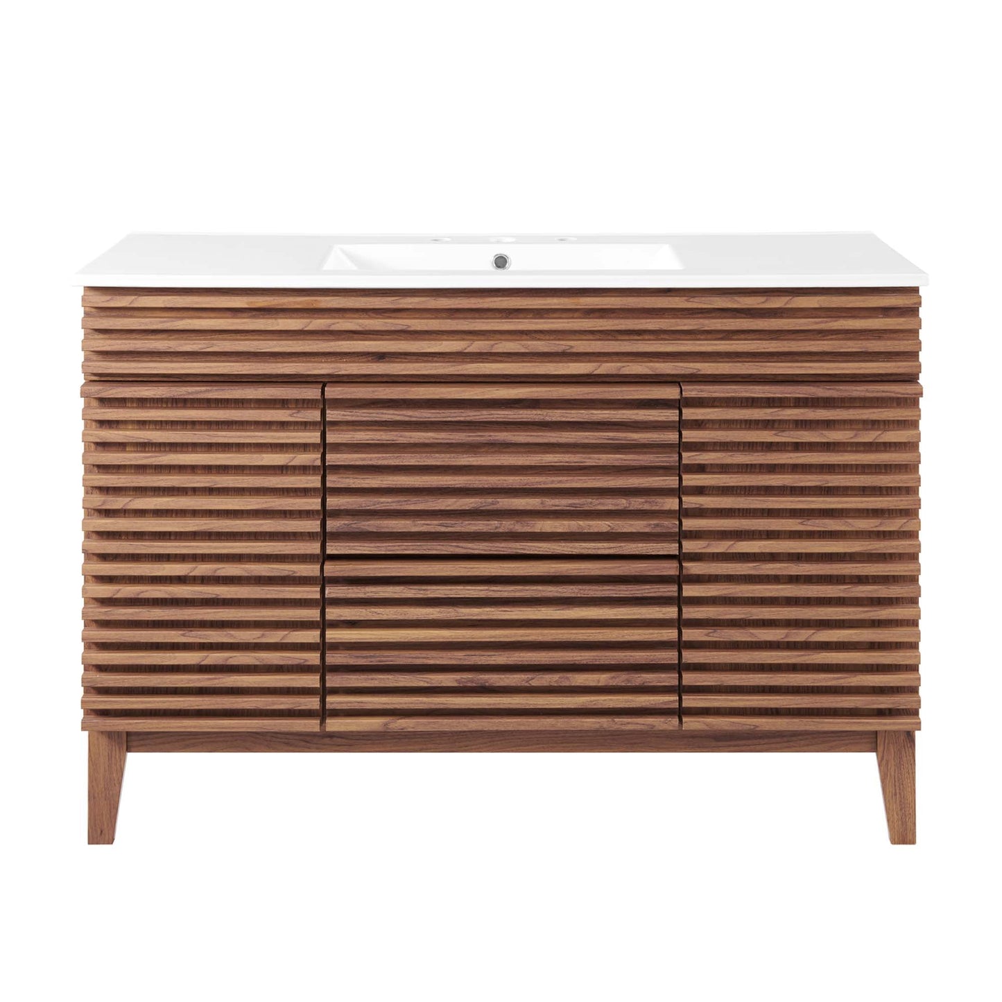 Modway furniture Render 48" Bathroom Vanity with White Basin Included - EEI-4439-WAL-WHI
