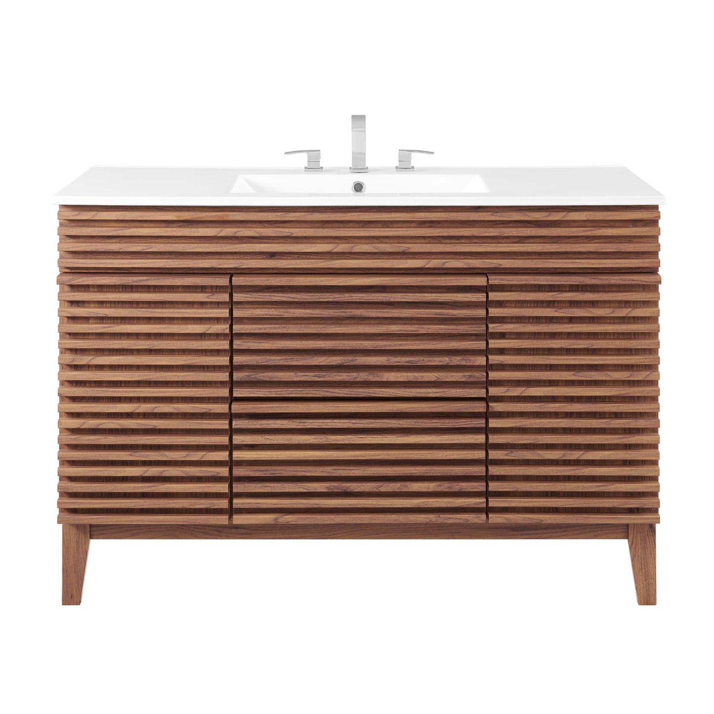 Modway furniture Render 48" Bathroom Vanity with White Basin Included - EEI-4439-WAL-WHI