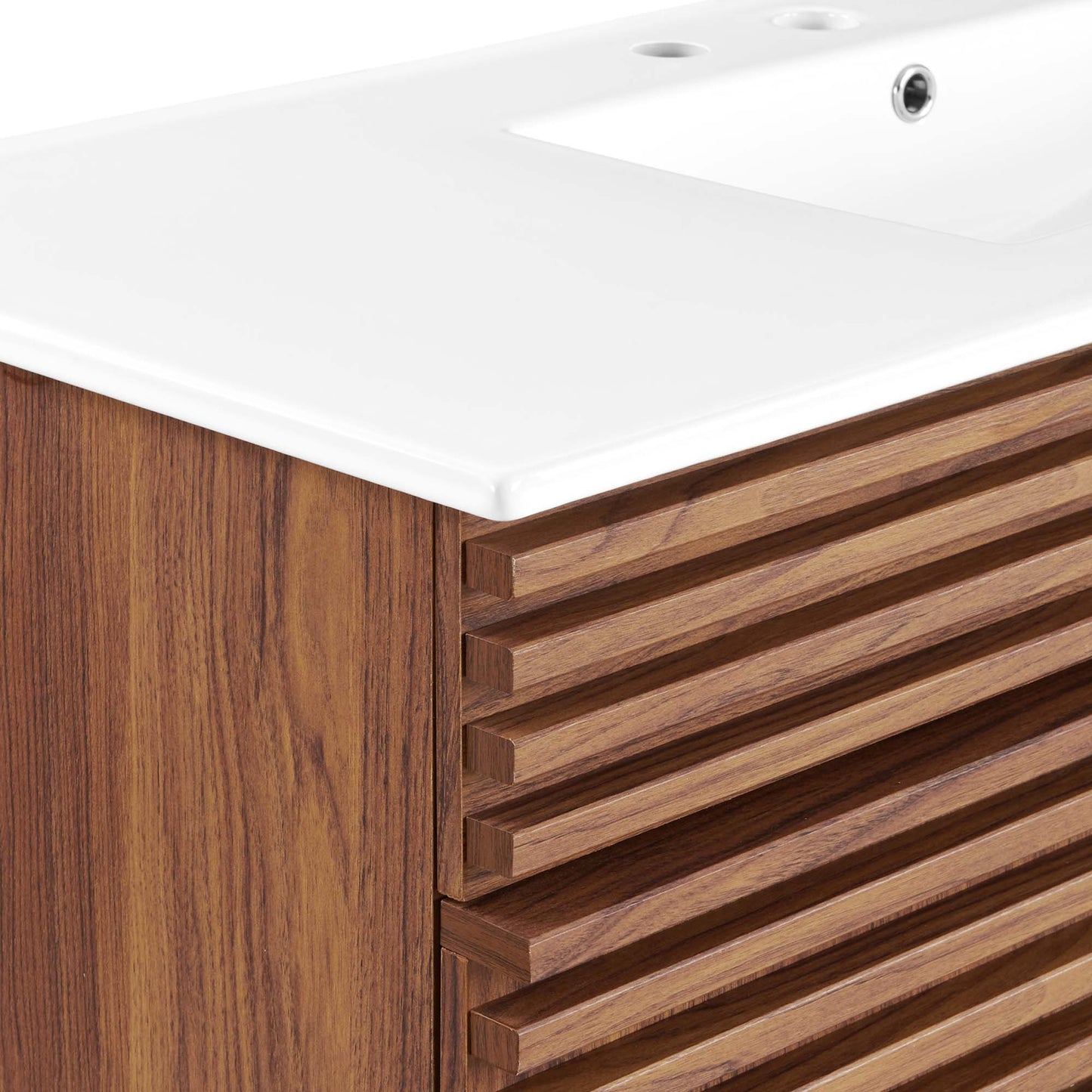 Modway furniture Render 48" Bathroom Vanity with White Basin Included - EEI-4439-WAL-WHI