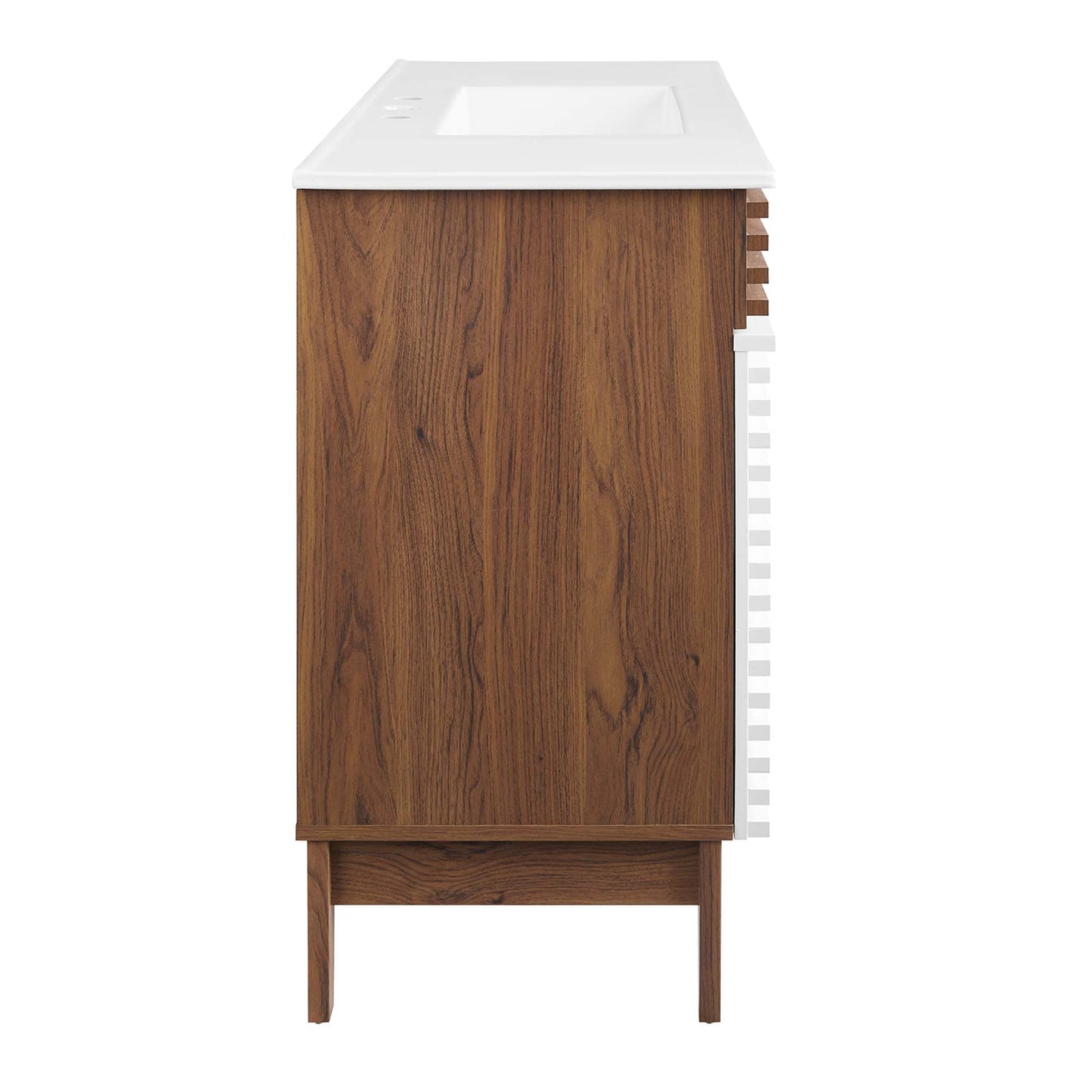 Modway furniture Render 48" Bathroom Vanity with White Basin Included - EEI-4439-WAL-WHI