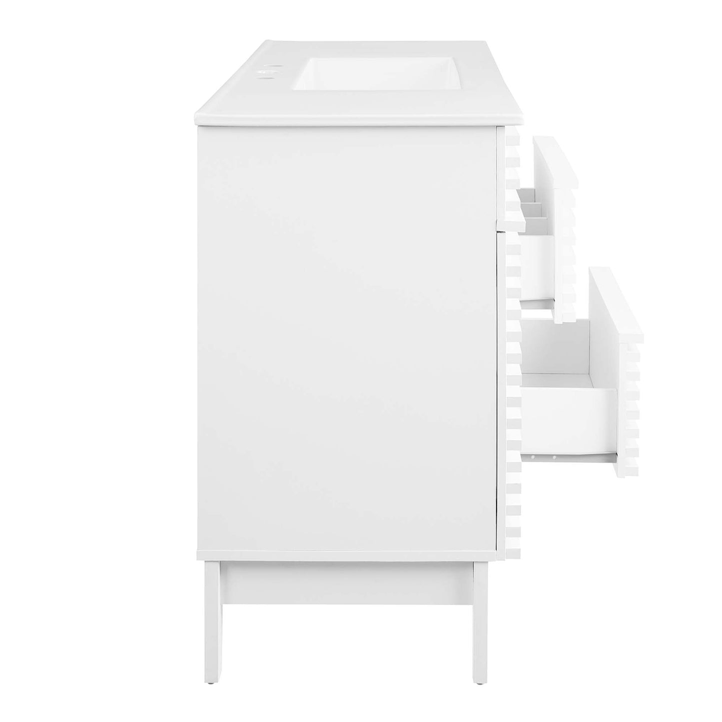 Modway furniture Render 48" Bathroom Vanity with White Basin Included - EEI-4439-WAL-WHI