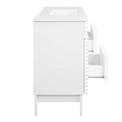Modway furniture Render 48" Bathroom Vanity with White Basin Included - EEI-4439-WAL-WHI