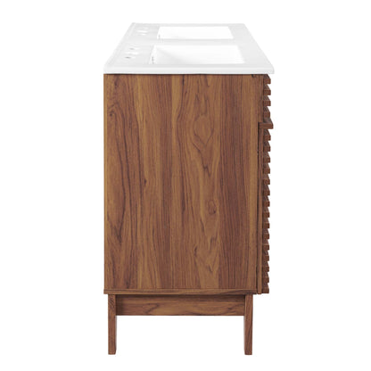Modway furniture Render 48" Bathroom Vanity with White Basin Included - EEI-4439-WAL-WHI