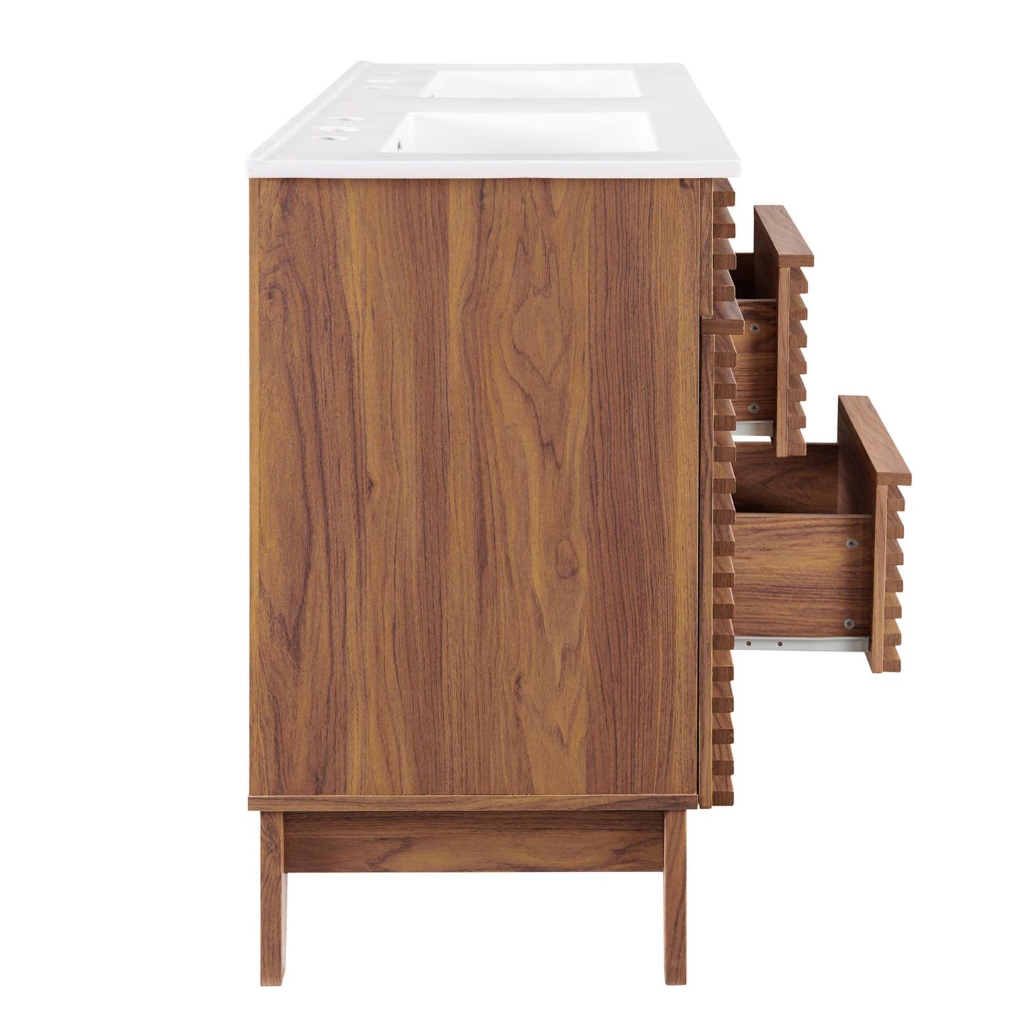 Modway furniture Render 48" Bathroom Vanity with White Basin Included - EEI-4439-WAL-WHI