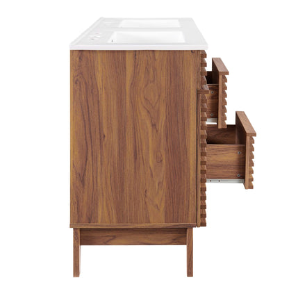 Modway furniture Render 48" Bathroom Vanity with White Basin Included - EEI-4439-WAL-WHI
