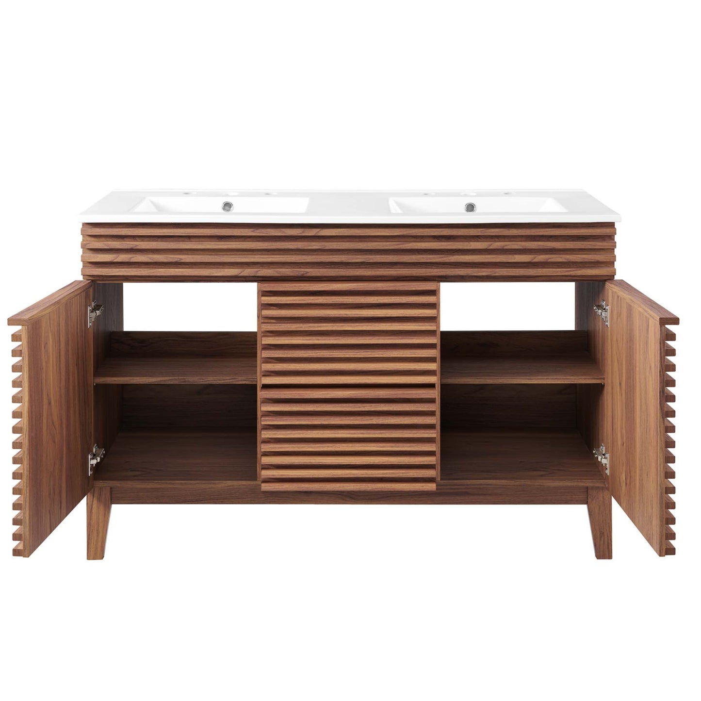 Modway furniture Render 48" Bathroom Vanity with White Basin Included - EEI-4439-WAL-WHI
