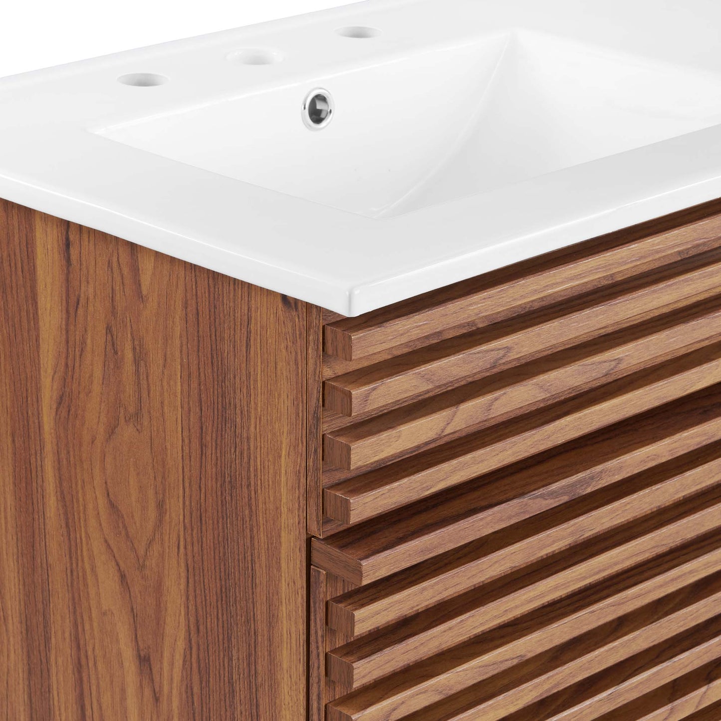 Modway furniture Render 48" Bathroom Vanity with White Basin Included - EEI-4439-WAL-WHI