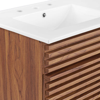 Modway furniture Render 48" Bathroom Vanity with White Basin Included - EEI-4439-WAL-WHI