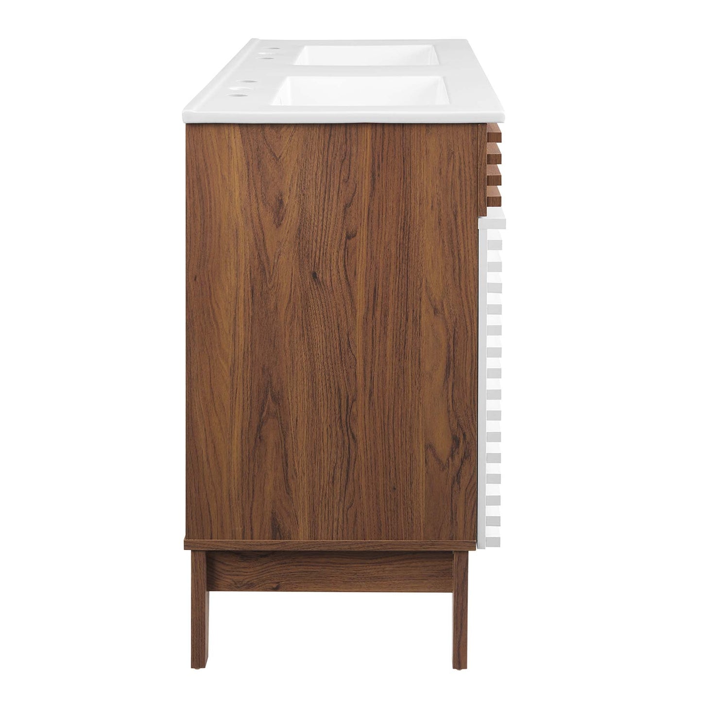 Modway furniture Render 48" Bathroom Vanity with White Basin Included - EEI-4439-WAL-WHI
