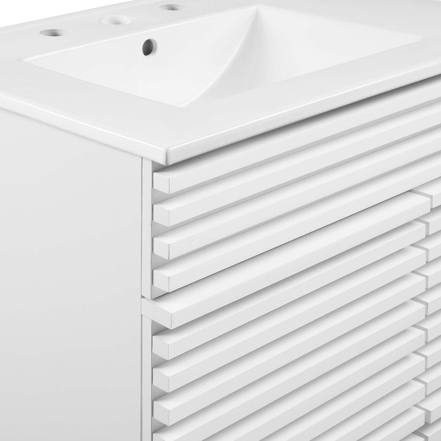 Modway furniture Render 48" Bathroom Vanity with White Basin Included - EEI-4439-WAL-WHI