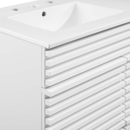 Modway furniture Render 48" Bathroom Vanity with White Basin Included - EEI-4439-WAL-WHI