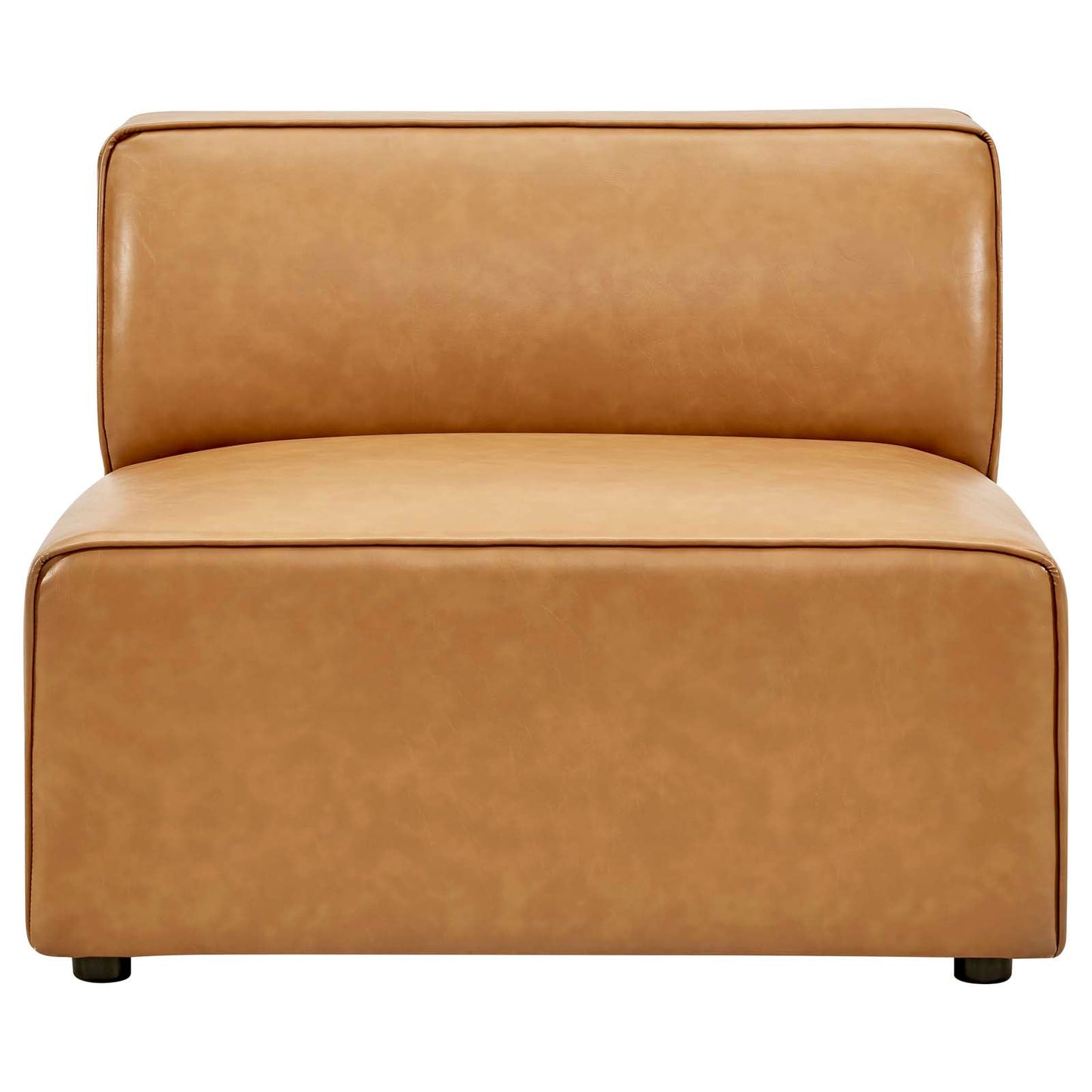 Modway furniture Mingle Vegan Leather Armless Chair - Stylish Modular Seating with Dense Foam Comfort & Support - EEI-4623-GRY
