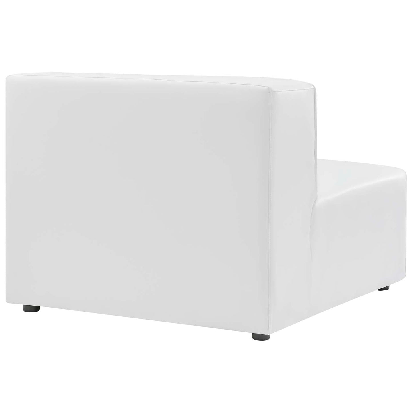 Modway furniture Mingle Vegan Leather Armless Chair - Stylish Modular Seating with Dense Foam Comfort & Support - EEI-4623-GRY