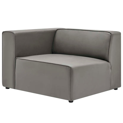 Modway furniture Mingle Vegan Leather Sectional Sofa - Stylish, Comfortable 3-Piece Design for Modern Living Spaces - EEI-4789-GRY