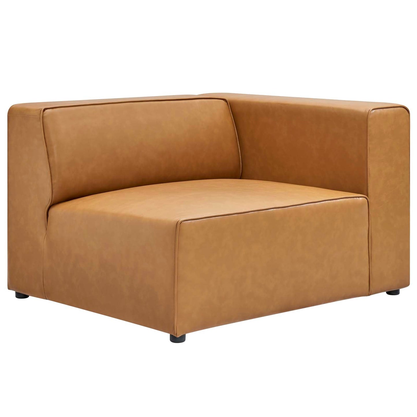 Modway furniture Mingle Vegan Leather Sectional Sofa - Stylish, Comfortable 3-Piece Design for Modern Living Spaces - EEI-4789-GRY