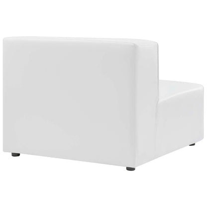 Modway furniture Mingle Vegan Leather Sectional Sofa - Stylish, Comfortable 3-Piece Design for Modern Living Spaces - EEI-4789-GRY